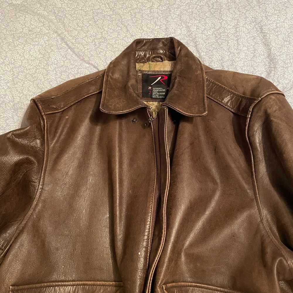 Rothco XXL vintage Bomber Flight Leather jacket - Picture 2 of 9